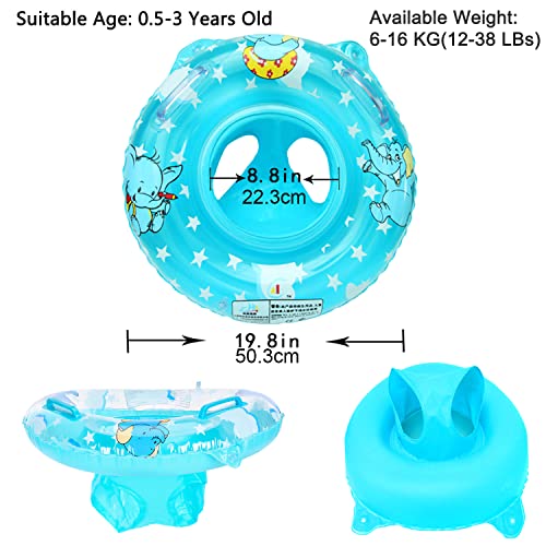 Sealive Infant Pool Float, Baby Swimming Ring with Toddler Seat Boat & Double Handle, Childrens' First Pool Floaties, Bathtub Toys Accessories for Kids Toddlers