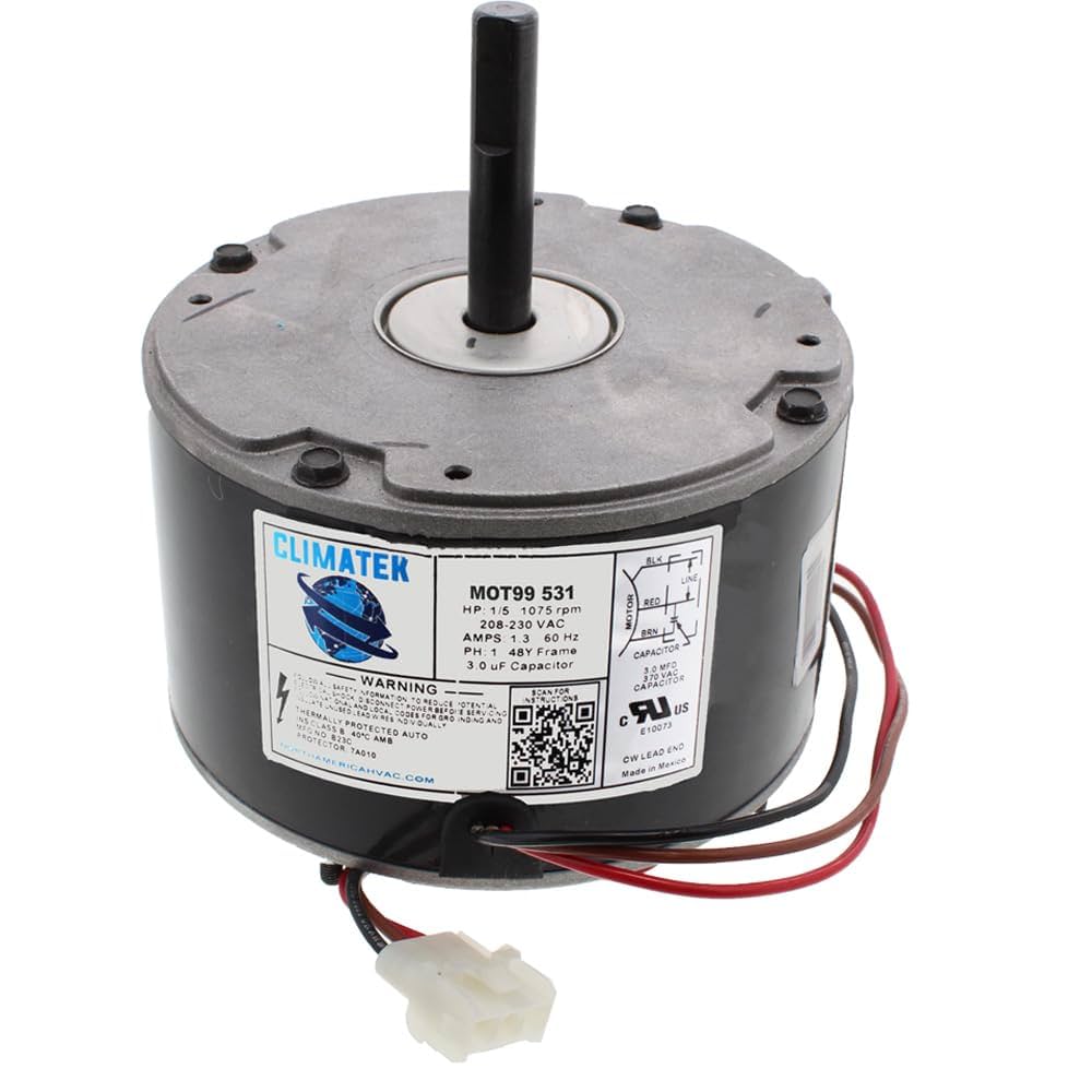ClimaTek Upgraded 1/5 HP Condenser Fan Motor Directly