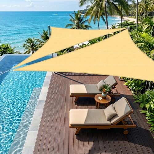Image of KANAGAWA 16'x16'x16' Sun Shade Sail Sand Curved Triangle