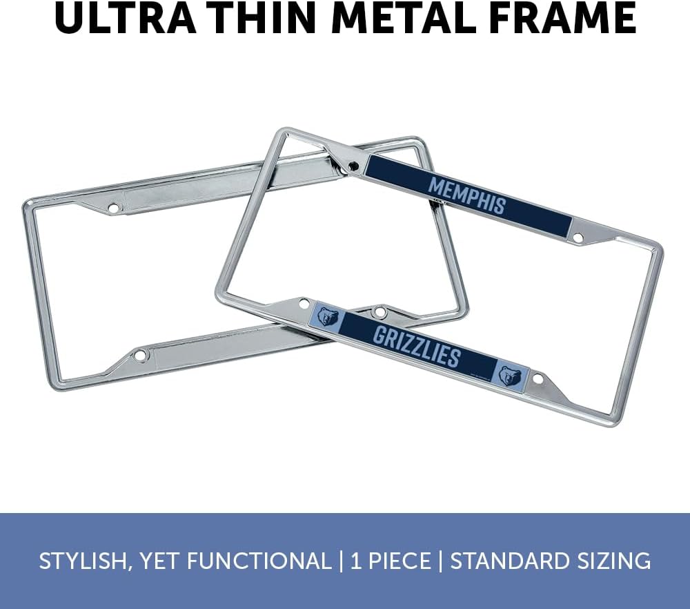 Desert Cactus Memphis Grizzlies License Plate Frame Team NBA Metal Car Tag Holder for Front or Back of Car Officially Licensed (Team Name)