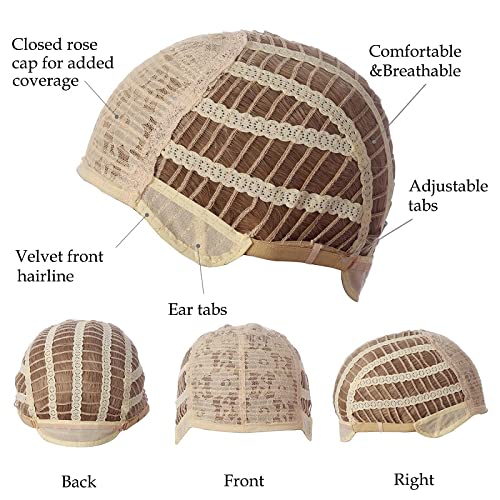 Miniatura 7 de Peluca corta rubia con flequillo, corte Pixie en capas, para mujer, fibra sintética, sin pegamento, esponjosa, aspecto natural