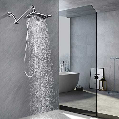 Brazo de ducha Bright Showers 6 pulgadas con doble cabezal cromado miniatura 4