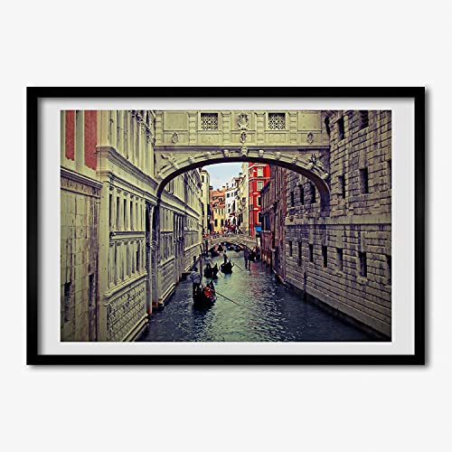 Cadre photo 70x50 cm Tulup pour habiller un grand mur vide avec Venise