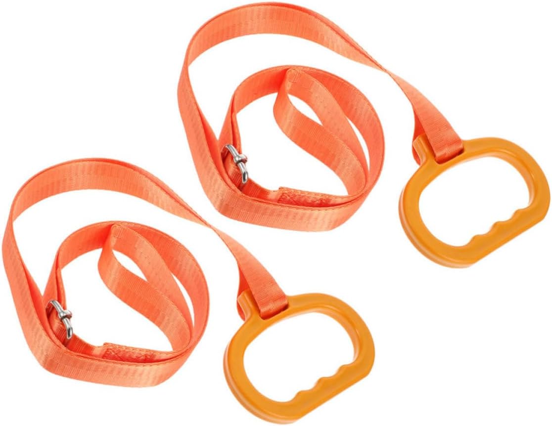 Healifty 2pcs Heavy Duty Deer Drag Harness Strap with Adjustable Nylon Webbing and Comfortable to Hold Handle for Efficient Hunting and Hauling in Outdoor Scenarios Orange Self-Locking