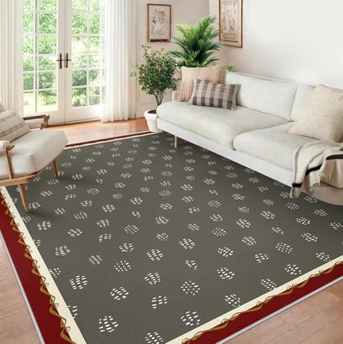 Tapis de lit géométrique minimaliste gris foncé 120x180 cm