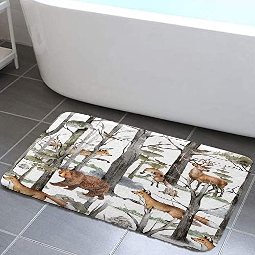 Amazon.com: NYMB Rustic Cabin Bath Rugs for Bathroom, Cute Bear Deer ...