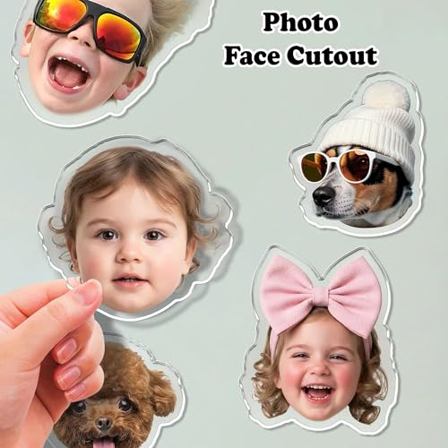 Imán decorativo rectangular personalizado blanco acrílico miniatura 4