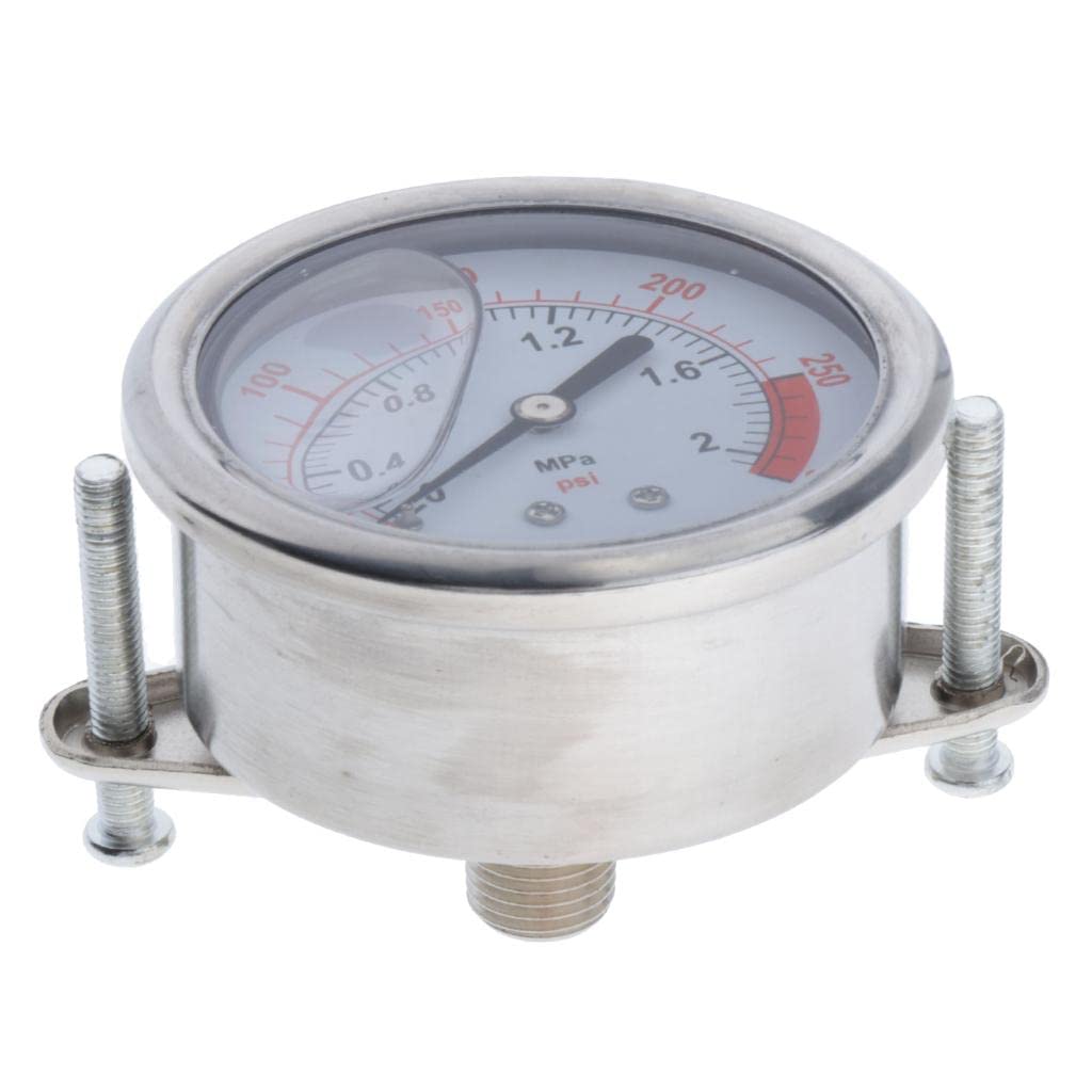 LOOM TREE® Pressure Gauge, Stainless Steel Case, Liquid Filled, Back Mount 0-300psi | Hydraulics, Pneumatics & Pumps | Air Pressure Gauges-image-49