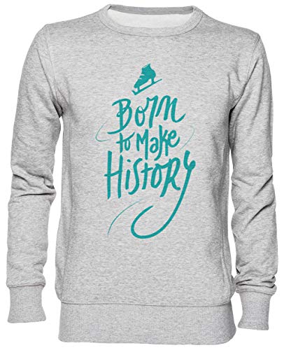 Sweat-shirt gris unisexe Born to Make History taille XXL jumper homme femme en jersey