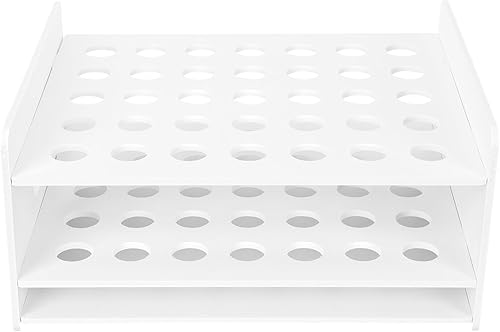 Cabilock Estante de herramientas artesanales de madera para tijeras de almacenamiento de mesa Estante de exhibición para niños Soporte de tubo de