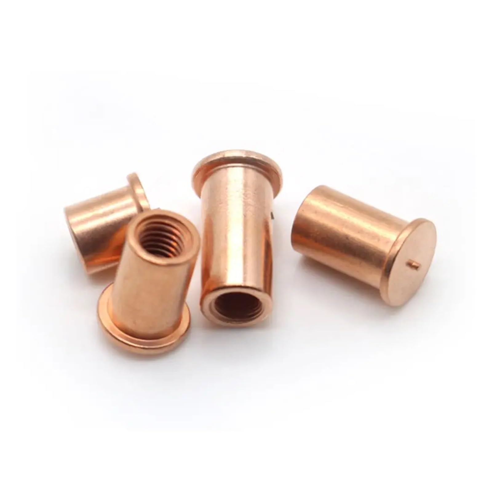 M3 M4*L Kupferbeschichtete Bolzen-Abstandsschrauben Lötstift-Schweißmutter mit Innengewinde (Color : Metallic, Size : M4x8mm 500pcs)