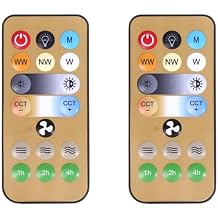 Minhe Convenient 2pcs Wireless Remote Controls For E27 Ceiling Fans Effortlessly Adjust Lighting And Fan Settings