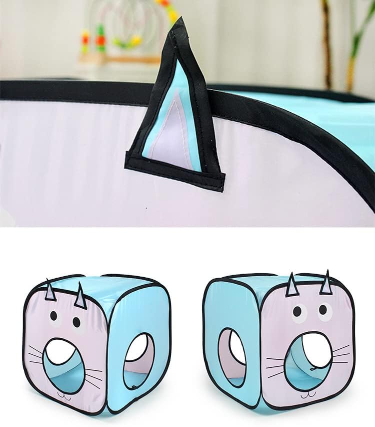 Floving Cat Tunnel - Pop Up Kitty Tube Set, Long Cat Tube with Plush Ball, Kitten & Puppy Toy for Indoor Play - Image 4