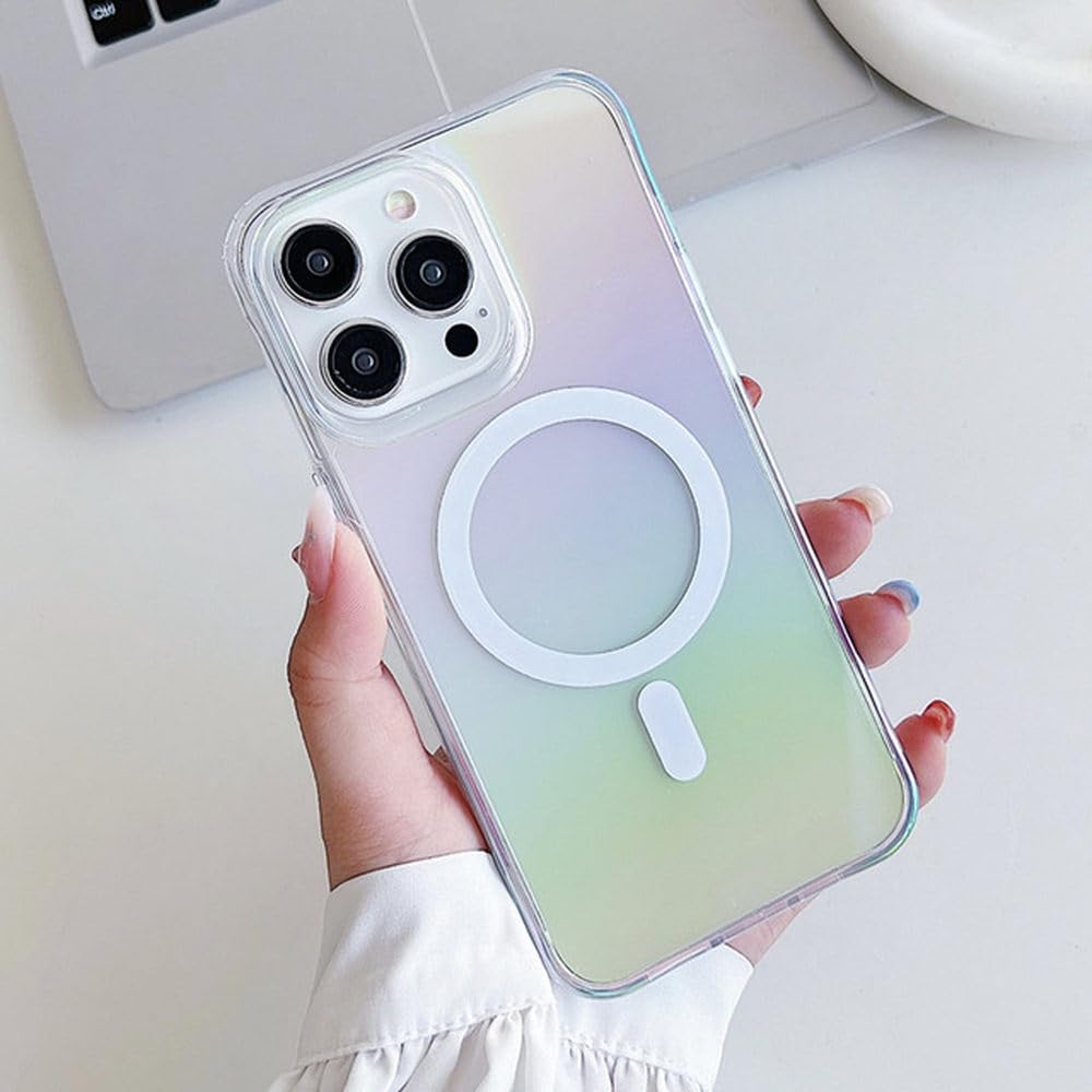 Coque iPhone 12 Pro chargement sans fil housse antichoc gradient Dazzling White