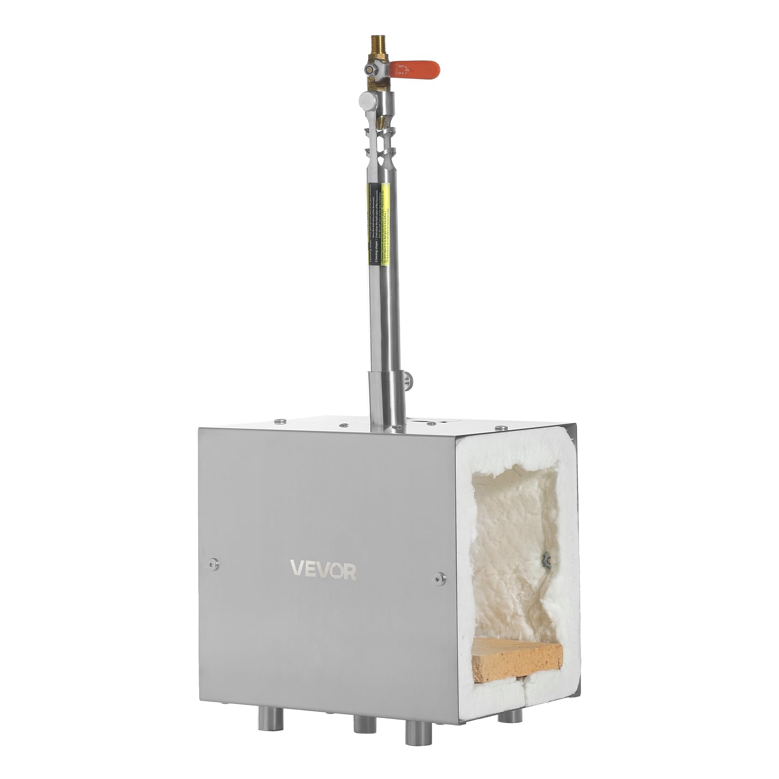 VEVOR Forgia a Gas Propano Portatile, Forno da Fucina a 1 Bruciatore, per Fabbricazione di Coltelli e Forgiatura dei Metalli, Coltellini Maniscalchi Fabbri Ferrai, Temperatura Max. 1427 ℃, Forma