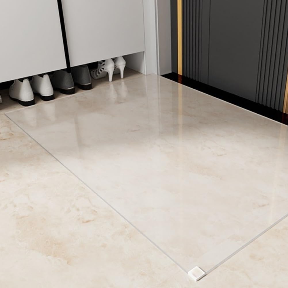 Tapis de Chaise Transparent de Grande Taille (100 x 200 cm) et d'une épaisseur de 2 mm, idéal pour Les sols en Bois Dur, l'entrée, la Maison et Le Bureau. Facile à Nettoyer, antidérapant et
