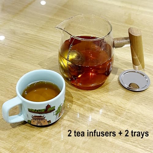 2 Pack Food Grade 304 Stainless Steel Mesh Tea Ball 2.1 Inch Tea Infuser Strainer Filter Diffuser for Loose Tea - Image 3
