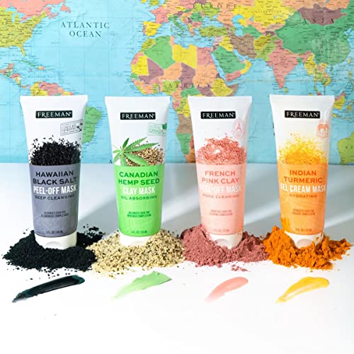 Freeman 504383 4 Count Exotic Blends Face Mask Variety Set, Includes Clay, Peel-Off, Gel, & Cream Facial Masks thumb #8
