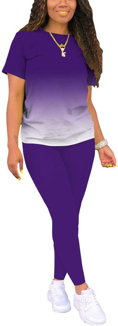 Nimsruc Biker Short Sets Women 2 Piece Outfits Summer Short Sleeve Jogger Tracksuit - Image 2