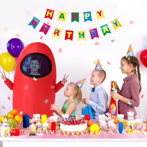 Inflatable Costume for Kids,Halloween Costumes Funny Blow Up Space Suit Costumes Boys and Girls,Cosplay Game Fans4