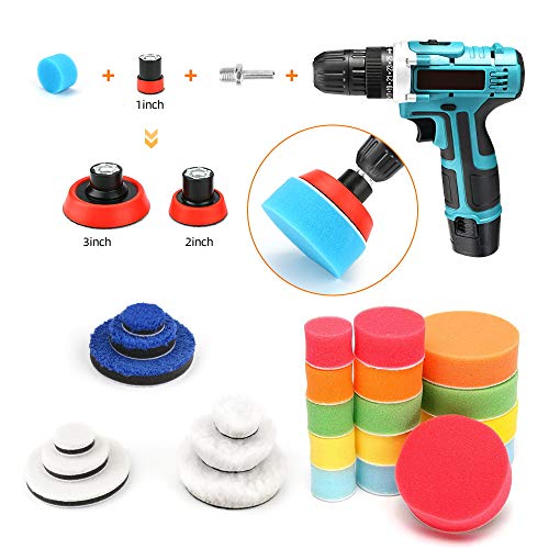 Bestcool Polijstpads voor Boren, 29 stuks Sponswol Polijsten Waxing Polijstpads Kit voor Auto Polijstmachines… - Image 3