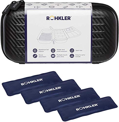 Insulin Cooler Travel Case - 4 Ice Packs - Travel Cooler for Diabetic Supplies - Removable Organizer - Spacious Insulin Case - Medical Cooler Diabetes Bag - Insulin Bag - Vial Safe Insulin Protector