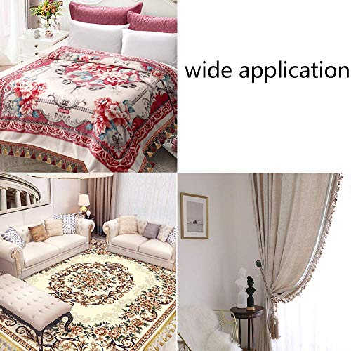 Bel Avenir Tassel Fringe Trim 6.5 Yard X 3.54 Inches Luxury Hand Knitting Tassel Fringing Trimmings - Wine Red #TOP3