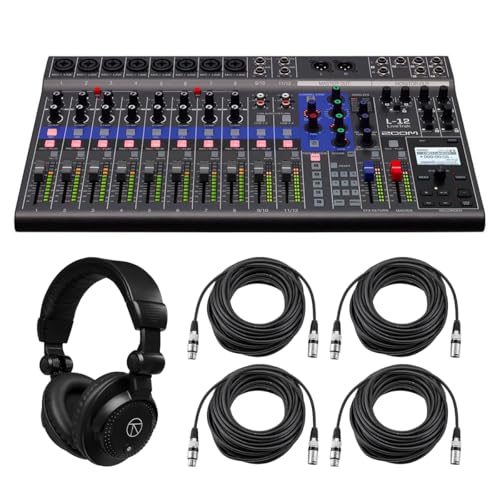 Zoom LiveTrak L-12 12-Channel Mixer & Recorder Bundle