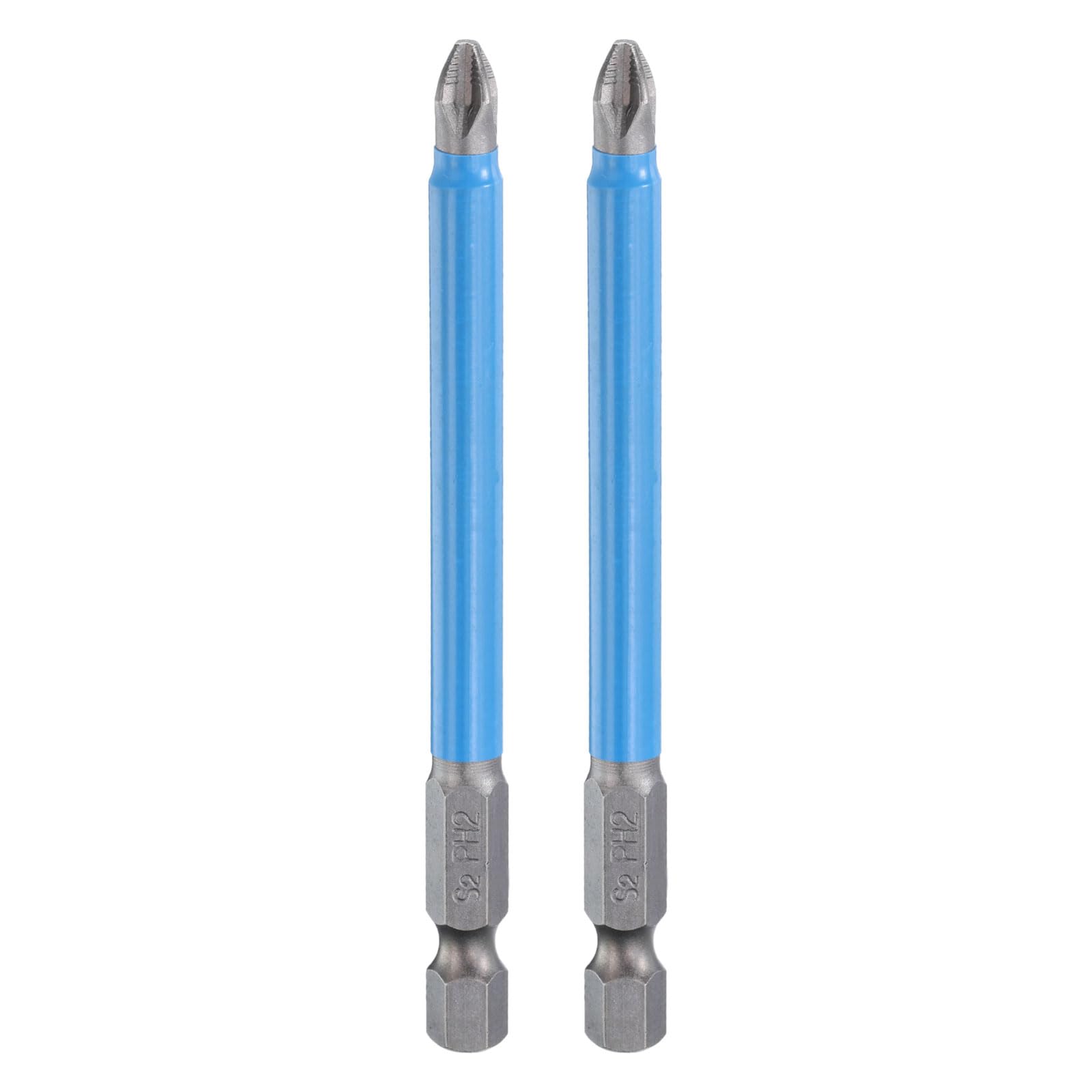 SIENTTO Phillips Bits PH2 #2 – 10 Stück, 100 Mm Lang, 1/4 Zoll Sechskant, Magnetisch, S2-Stahl