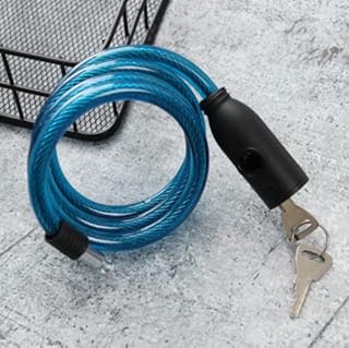 Candado en espiral para bicicleta Cicli Motocicleta Scooter Eléctricos Patinete 2 Medidas disponibles Color Azul (8 x 1250 mm)