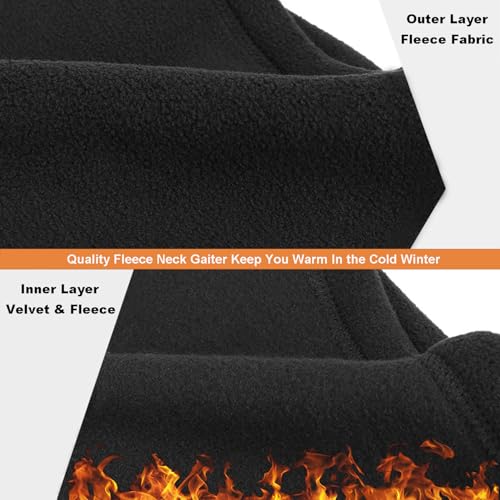 12 Pieces Fleece Neck Warmer For Men Women Winter Neck Gaiter Windproof Face Covering3