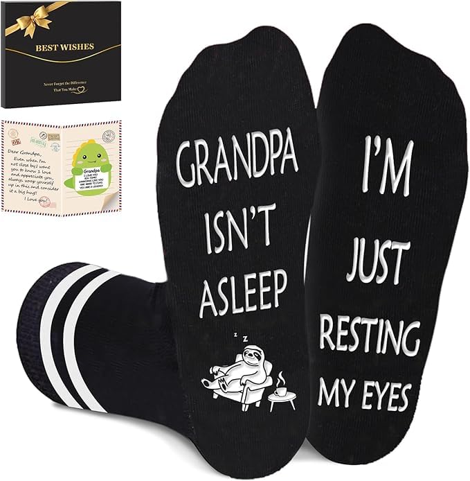 Juesly Men's Funny Socks Gift Set for Dad, Husband,Grandpa Birthday