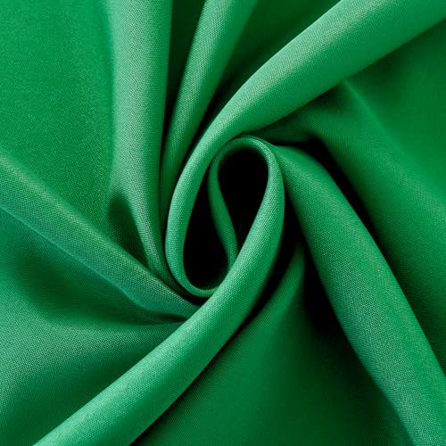 Image of 2-Pack Round 120-inch Forest Green Table Cloths, Solid Stain and Wrinkle Resistant Circular Tablecloth, Premium Plain Weave Polyester Fabric Table Linen Covers for Hotel, Banquet