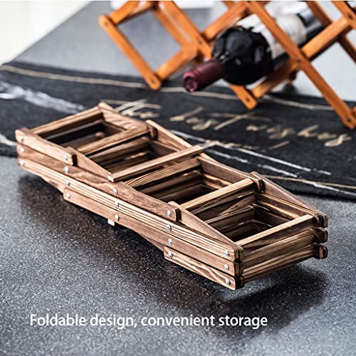 Soporte de madera plegable para 10 botellas de vino miniatura 5