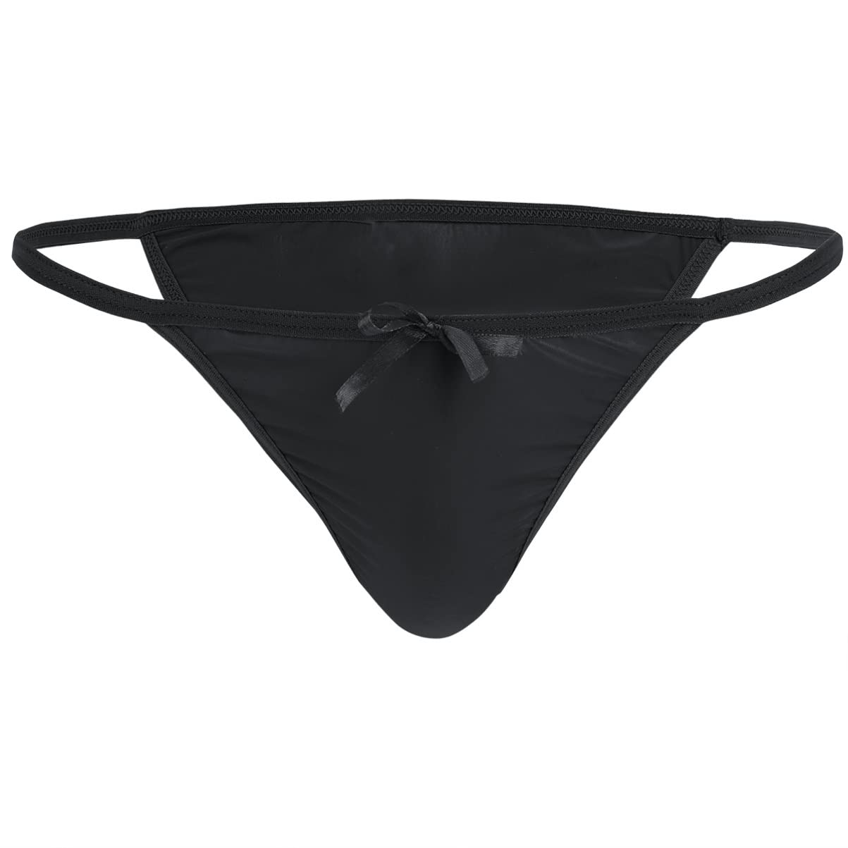 Chictry Men's Black Sissy Soft Silk Low Rise Lingerie Bikini Briefs Underwear Xl