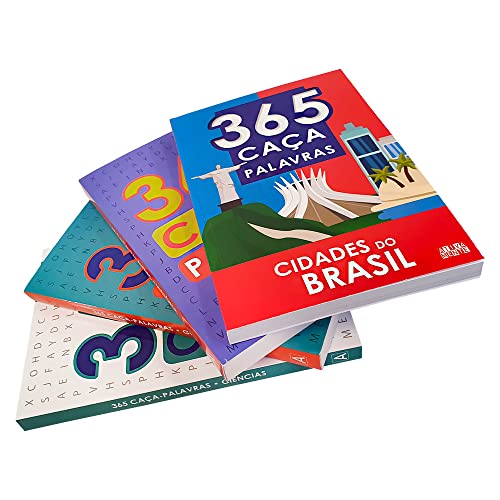 Kit 4 Livros | 365 Caça Palavras Ativamente