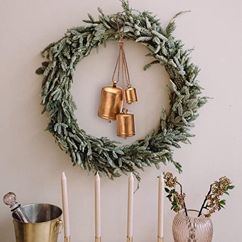 Kpcb Christmas Bells Rustic Christmas Decor Vintage Style Brass Shabby Chic Decorations Set Of 3 (Brass) #TOP5