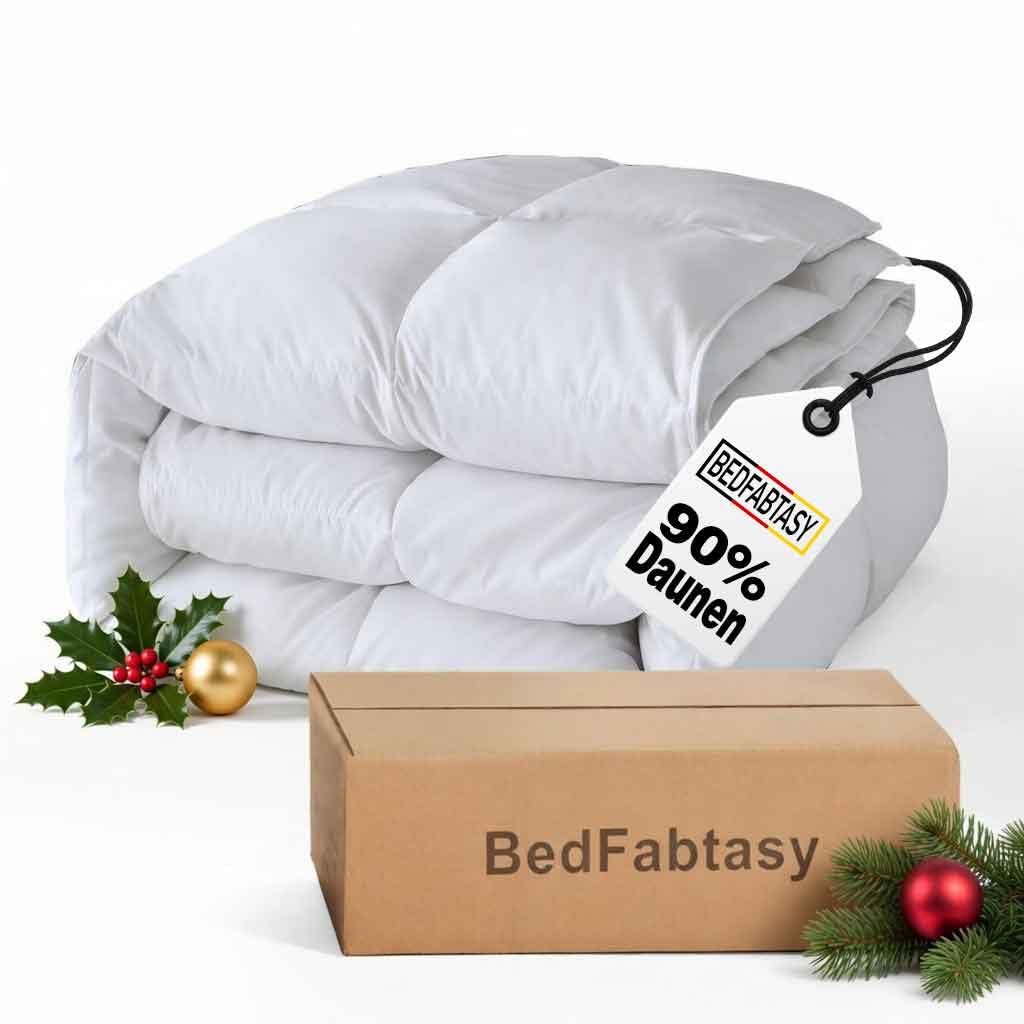 BedFabtasy Daunendecke, 90% Daunen und 10% Federn, Klasse 1, Oeko-Tex zertifizierte Leichte Bettdecke, Allergiker, RDS Zertifiziert Daunenbettdecke, Duvet