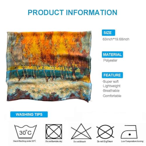 Image of Xyueanlo Scarfs for Women Fashion Scarves Print Pattern Lightweight Sunscreen Scarf Wraps Shawls
