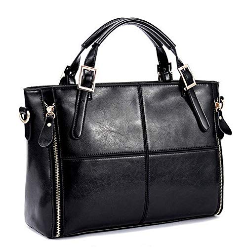 Sac à main de luxe en cuir femme noir cabas tendance à poignée haute
