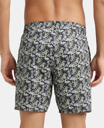 Image of Jockey NY07 Men's Super Combed Cotton Satin Weave Printed Boxer Shorts with Side Pocket