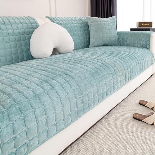 JPGGD Velvet Couch Cover 4 Seats, Sofa Cover Washable, Pet Couch Covers 1PC