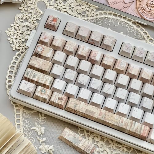 Amazon.com: TIMSEKER Cherry Profile PBT Keycaps - Vintage Dye-Sub ...