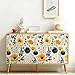 Livelynine 17.5x276 Dark Blue Yellow Floral Peel and Stick Wallpaper Vintage Wild Flower Wall Paper for Bedroom Bathroom Walls Prepasted Removable Poppy Boho Decorative Contact Paper for Furniture