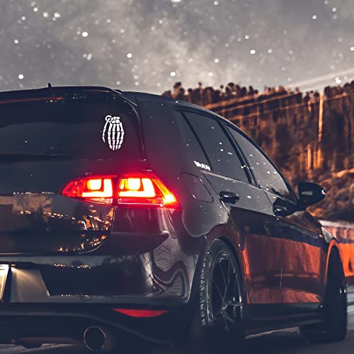 Grenade Glove Sticker Decal Notebook Car Laptop 3" X 6" (White) #TOP1