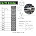 Farm Fence, 4ft x 100ft Heavy Zinc Coating Cattle Fence Galvanized Field Fencing Different Mesh Opening for Vegetables, Garden Fruits & Animals Enclosure
