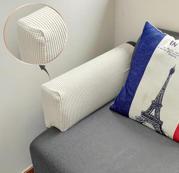 2 Pcs Couch Arm Covers Polyester Anti- Slip Armchair Cover Stretch Armrest Cover for Chairs Sofa Stretch Armrest Covers Furniture Protector Washable Armchair Slipcovers