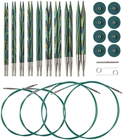 Knit Picks Options Wood Interchangeable Knitting Needle Set - US 4-11 (Caspian)
