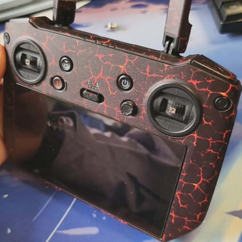 Autocollant DJI RC Pro film de protection aspect lave volcanique cuir noir