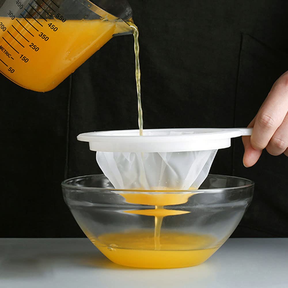 100/120/200/300/400 Mesh Keuken Ultrafijn Mesh Zeef Keuken Nylon Mesh Filter Lepel Voor Geschikt Voor Sojamelk Koffie Melk Yoghurt